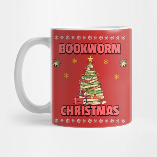 Bookworm Christmas Tree books by VisionDesigner